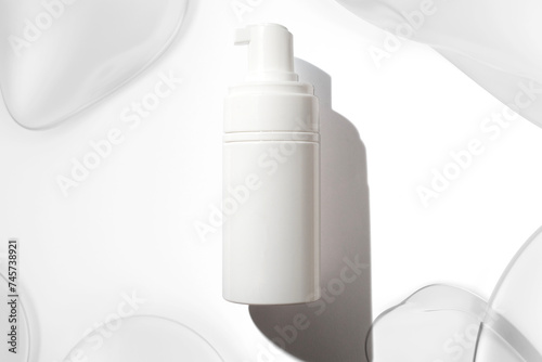 beauty medical skin care and cosmetic with package mockup, gel lotion cream for facial