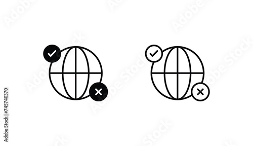 Global icon design with white background stock illustration