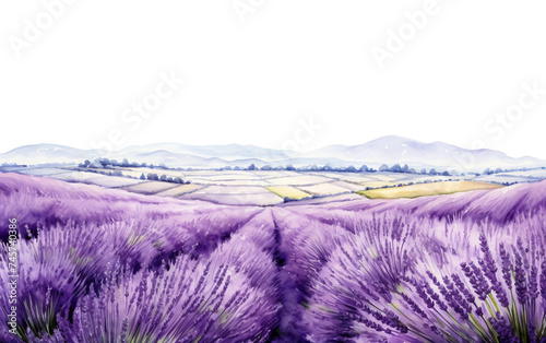 Charming Fields Stretching to the Endless Beyond Isolated on Transparent Background PNG.