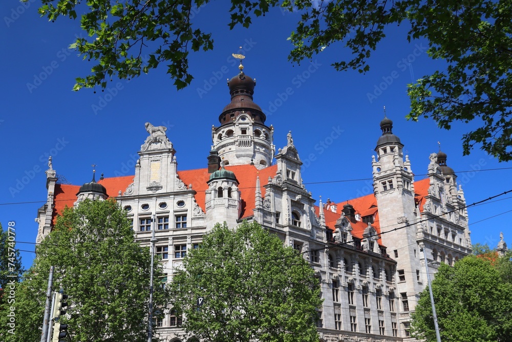 Obraz na plátně Leipzig City Hall in Germany