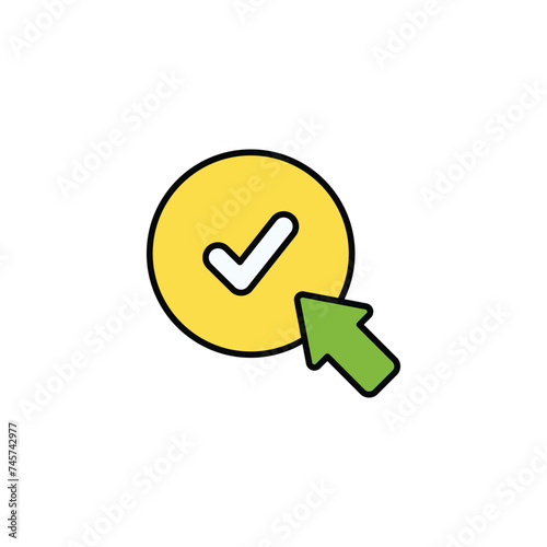 Consent icon design with white background stock illustration