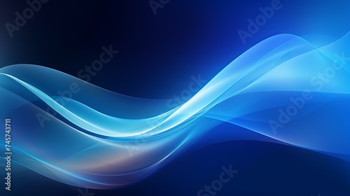 Beautiful abstract wave technology background with blue light, digital wave effect, corporate concept