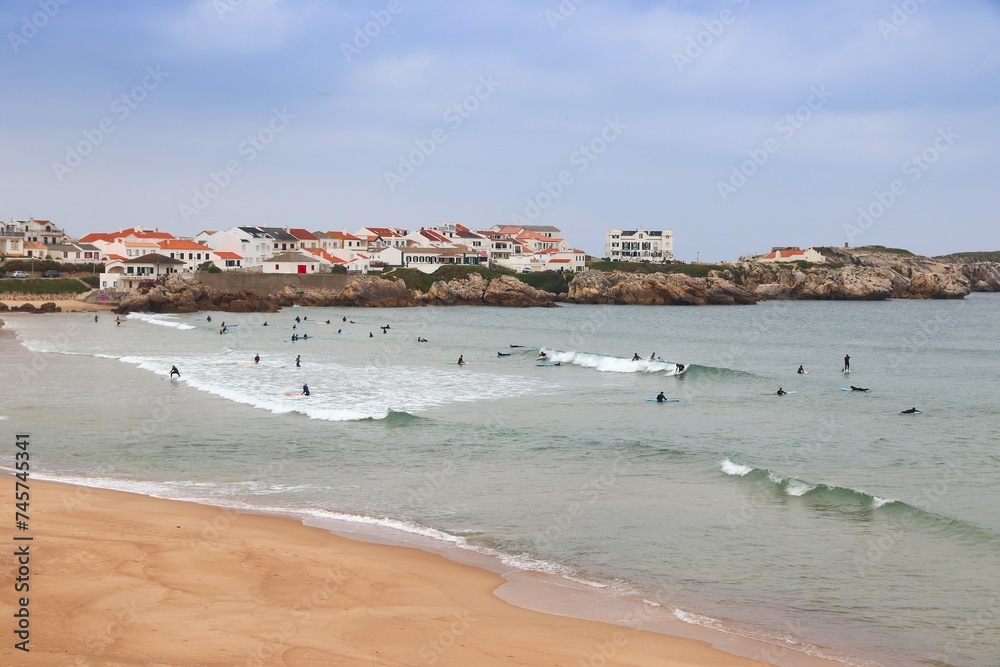 Surfers in Baleal, Portugal