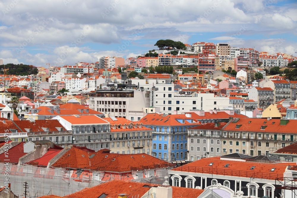 Daytime cityscape of Lisbon, Portugal