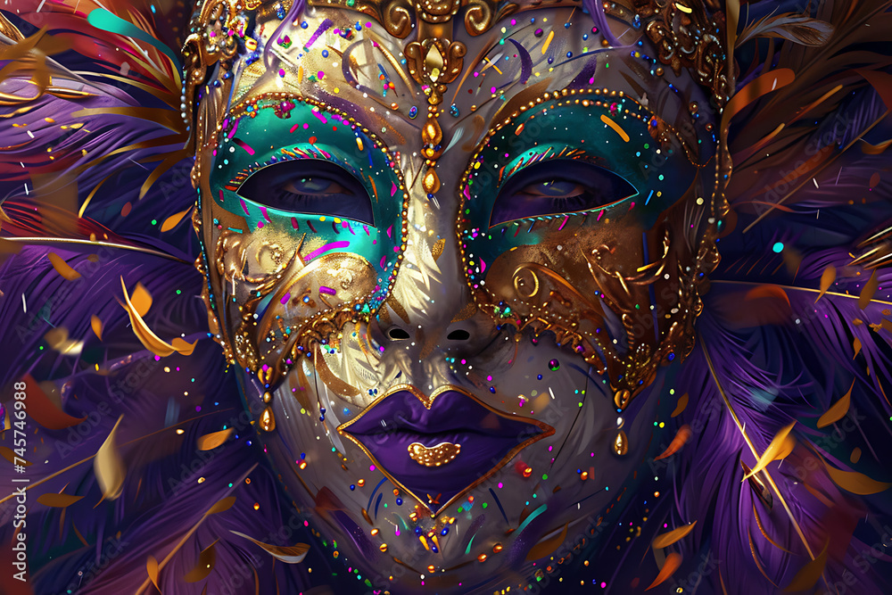 mardi gras mask png purple background decorated with 