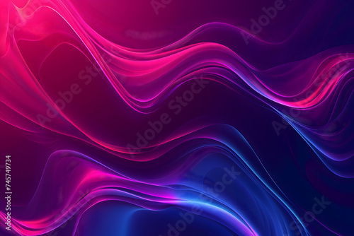 colorful gradient wavy energy flow on black background