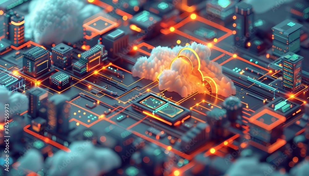 Edge Computing and Cloud Integration, edge computing and cloud integration with an image depicting devices at the network edge processing data locally, AI Edge Computing and Cloud Integration, edge computing and cloud integration with an image depicting devices at the network edge processing data locally, AI