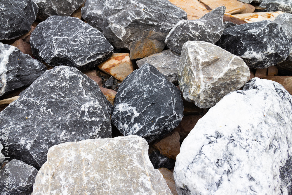 Rock background or nature of rocks, pile of rocks