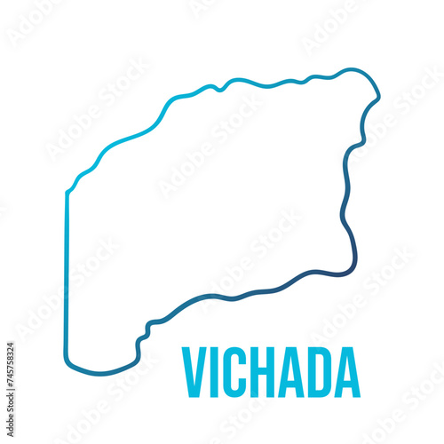 Colombia, Vichada departament abstract blue map