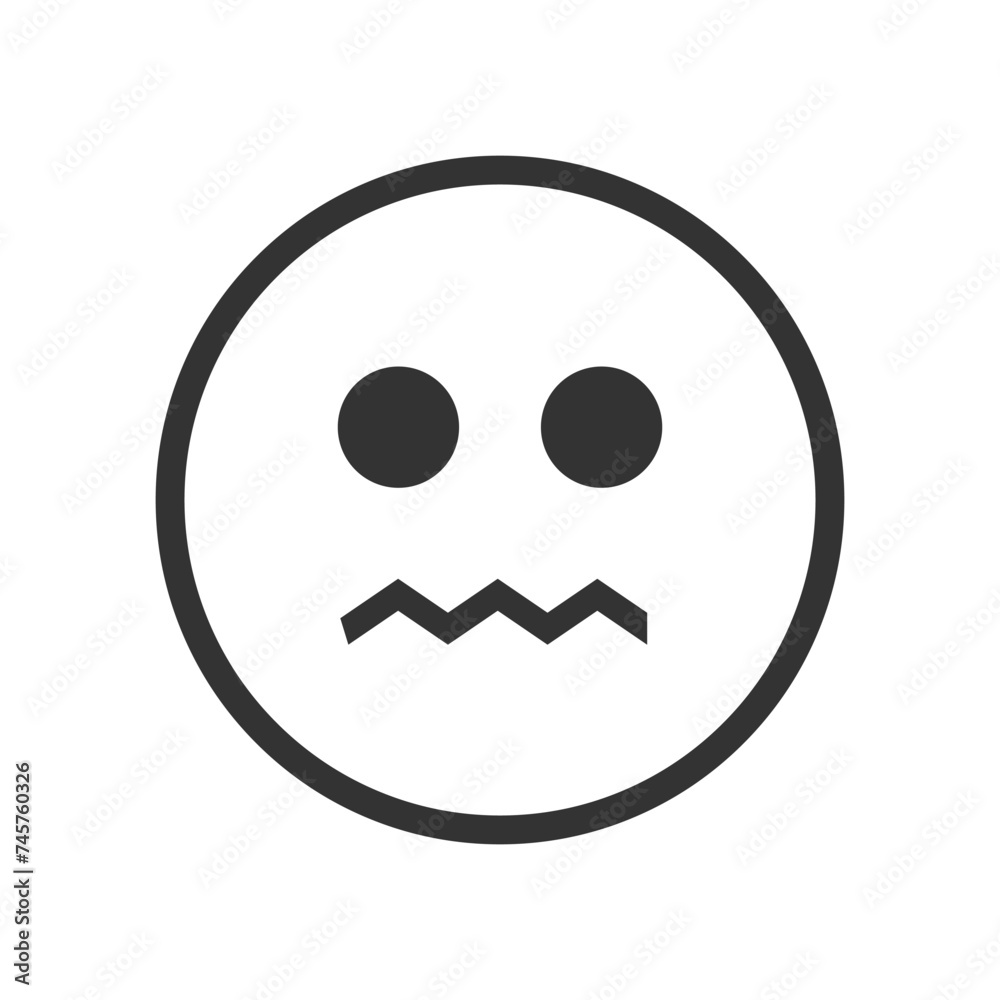 Fototapeta premium Emotion icons set. Linear icons, black, variety of emotions. Vector.