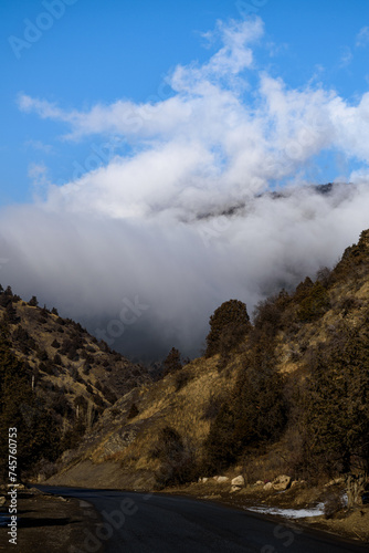 Clouds over the mountains