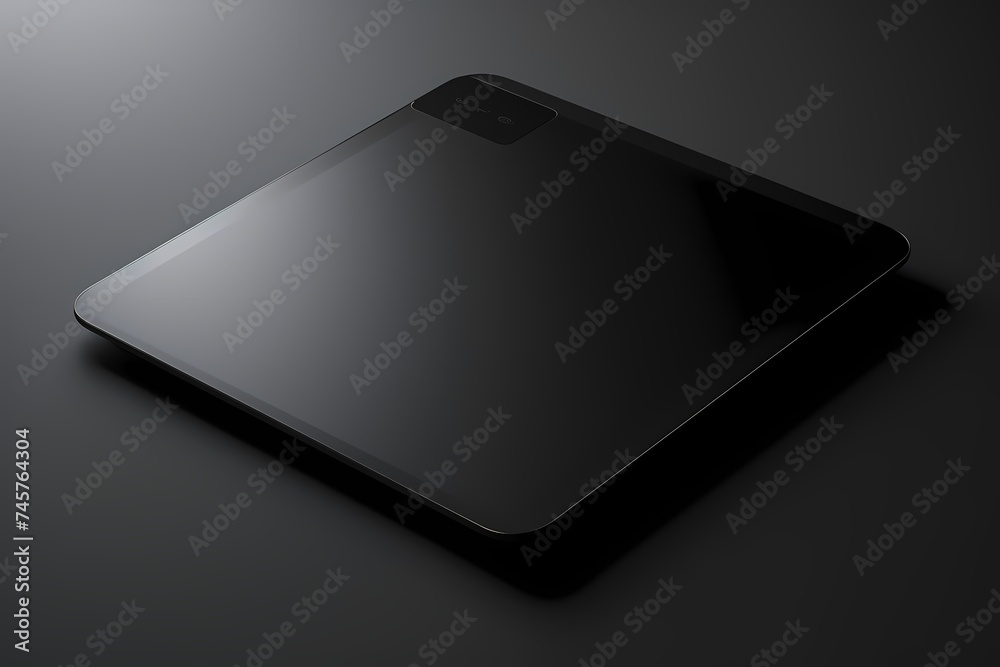 Isolated touch-sensitive trackpad with emphasis on its sleek and futuristic design Isolated touch-sensitive trackpad with emphasis on its sleek and futuristic design