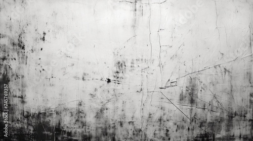 Scratched Grunge Black and White Wall Seamless Backdrop