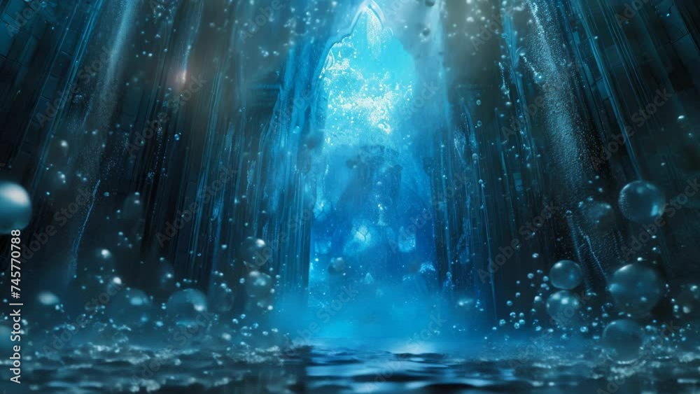 Submerged Splendor: Journey into the Underwater Citadel. Generative ai