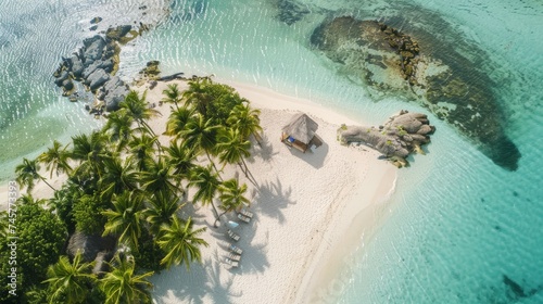 Aerial view of a secluded t...