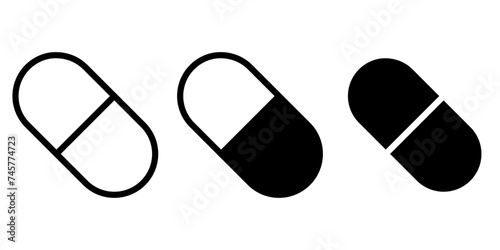 Pills icons basic simple design