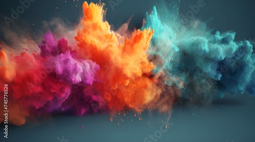 fire and smoke in different colors  for Holi event