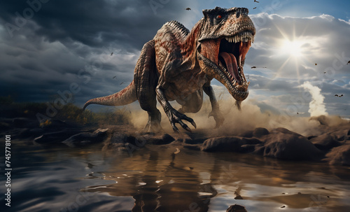Tyrannosaurus Rex Rampage Created with Generative AI Technology © Fernando Cortés