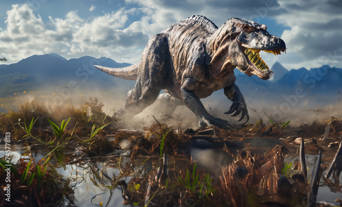 Tyrannosaurus Rex Rampage Created with Generative AI Technology © Fernando Cortés