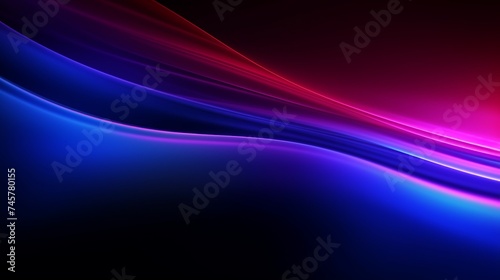 Ultraviolet background. Defocused neon light. UV led rays. Blur pink purple blue color gradient smooth glow beam pattern on dark abstract mask layer