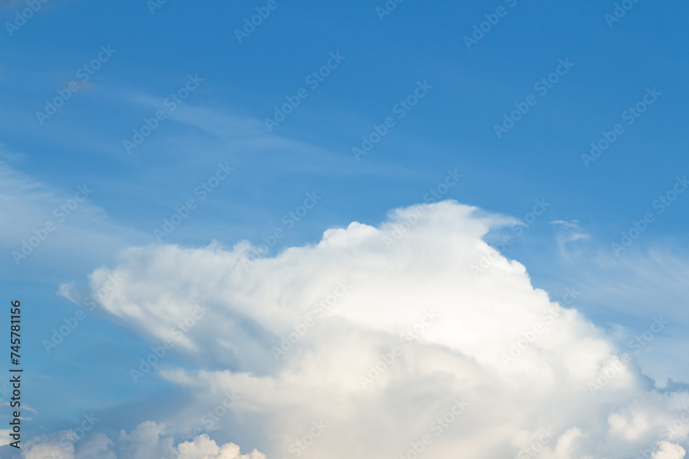 Blue sky background with tiny clouds. Nature abstract background for your design Blue sky background with tiny clouds. Nature abstract background for your design