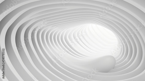 Fototapeta Naklejka Na Ścianę i Meble -  Abstract Futuristic Architecture Circular Concentric Background. Wave Outdoor Structures. Minimal Futuristic Technology Design as Geometric Urban Texture Wallpaper. Close-up 3d Rendering Pattern