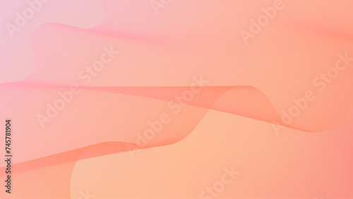 Abstract vector background. Peach fuzz with dynamic waves, pink and orange blend waves. Futuristic backdrop with network wavy lines. Premium template with stripes and gradient mesh banner, poster.