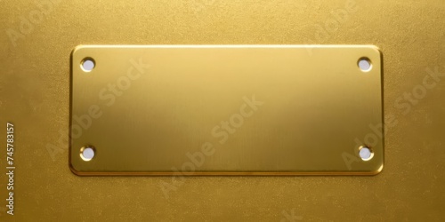 white Shiny brass metal plate with screws steel texture background