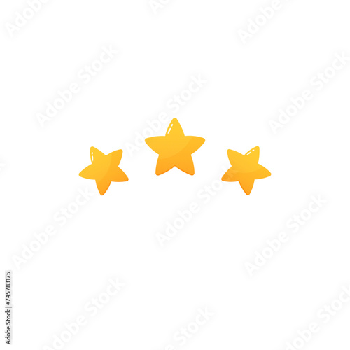 Stars isolated on white background. Vector illustration. 
