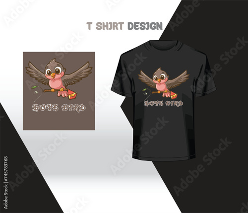 BEAUTIFUL BIRD T SHIRT DESIGN.