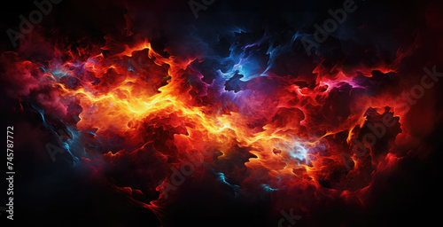 Fiery flame with dark background © misu