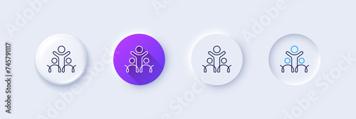 Inclusion line icon. Equity culture sign. Line icons. Vector photo