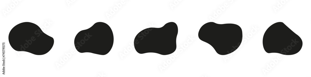 Organic blobs set icon.Modern liquid irregular blob shape abstract elements graphic flat style design fluid vector illustration set. Organic blobs set icon.Modern liquid irregular blob shape abstract elements graphic flat style design fluid vector illustration set.