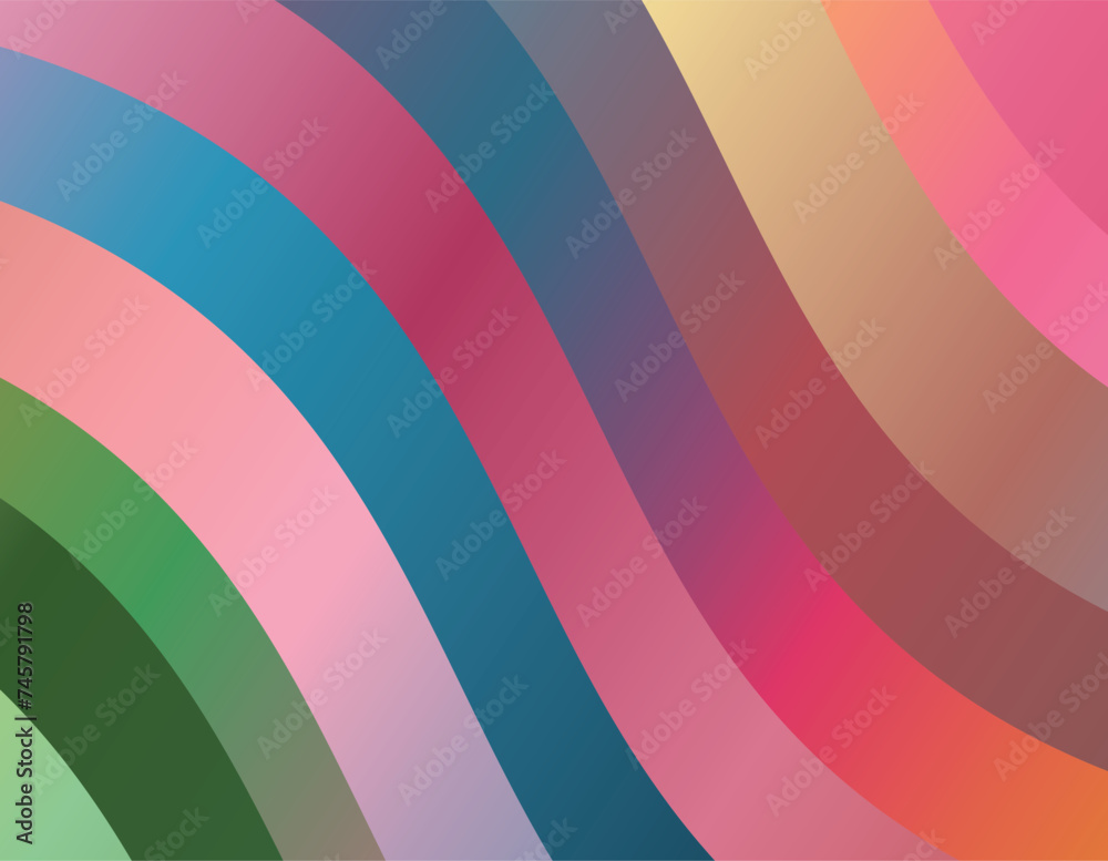Obraz premium Multicolor striped abstract background. Vector illustration.