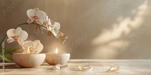 still life with candles and flowers