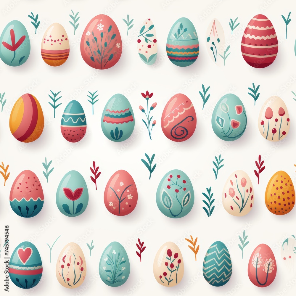 Easter Eggs Galore: Seamless Design