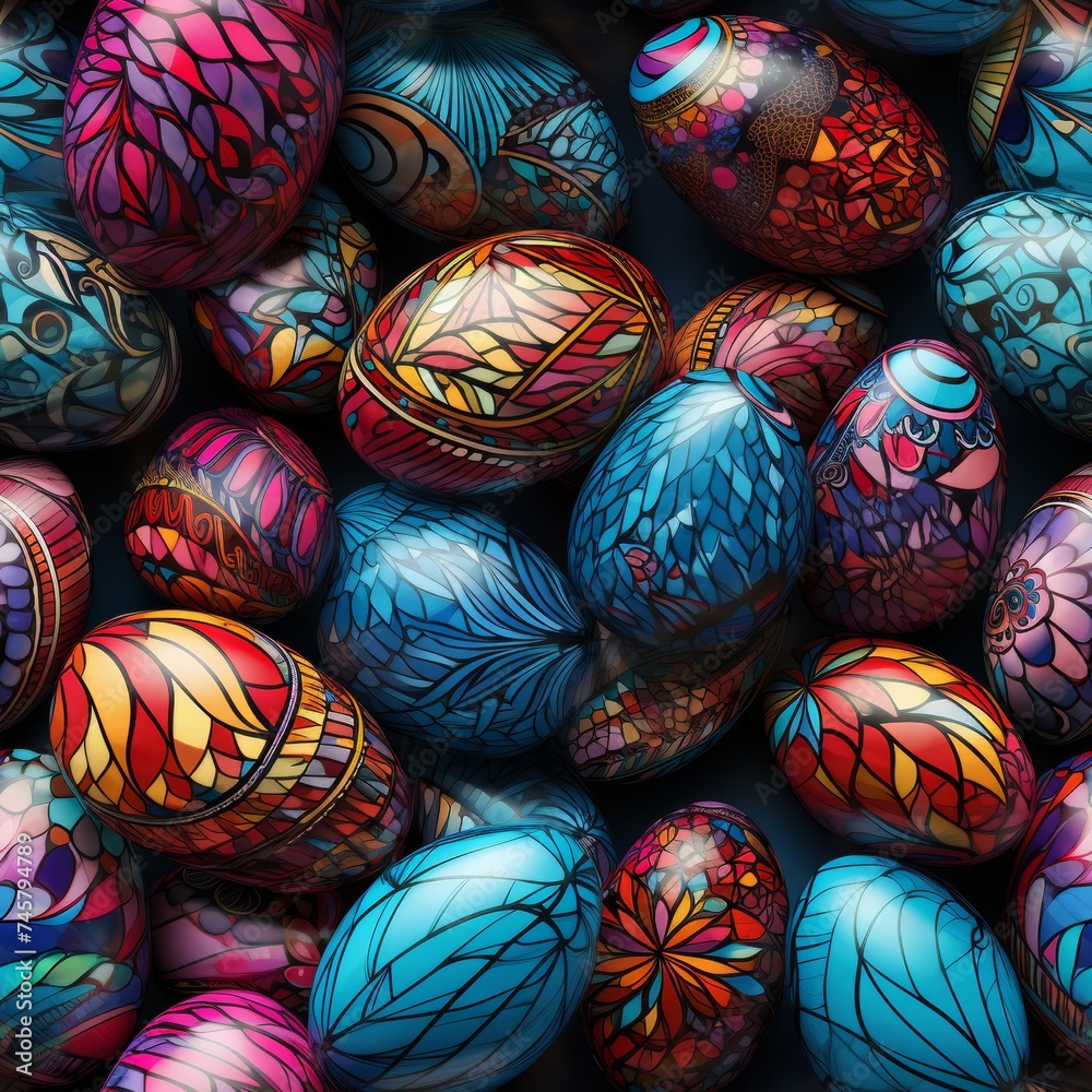 Eggstravaganza: Seamless Easter Celebration Pattern Eggstravaganza: Seamless Easter Celebration Pattern