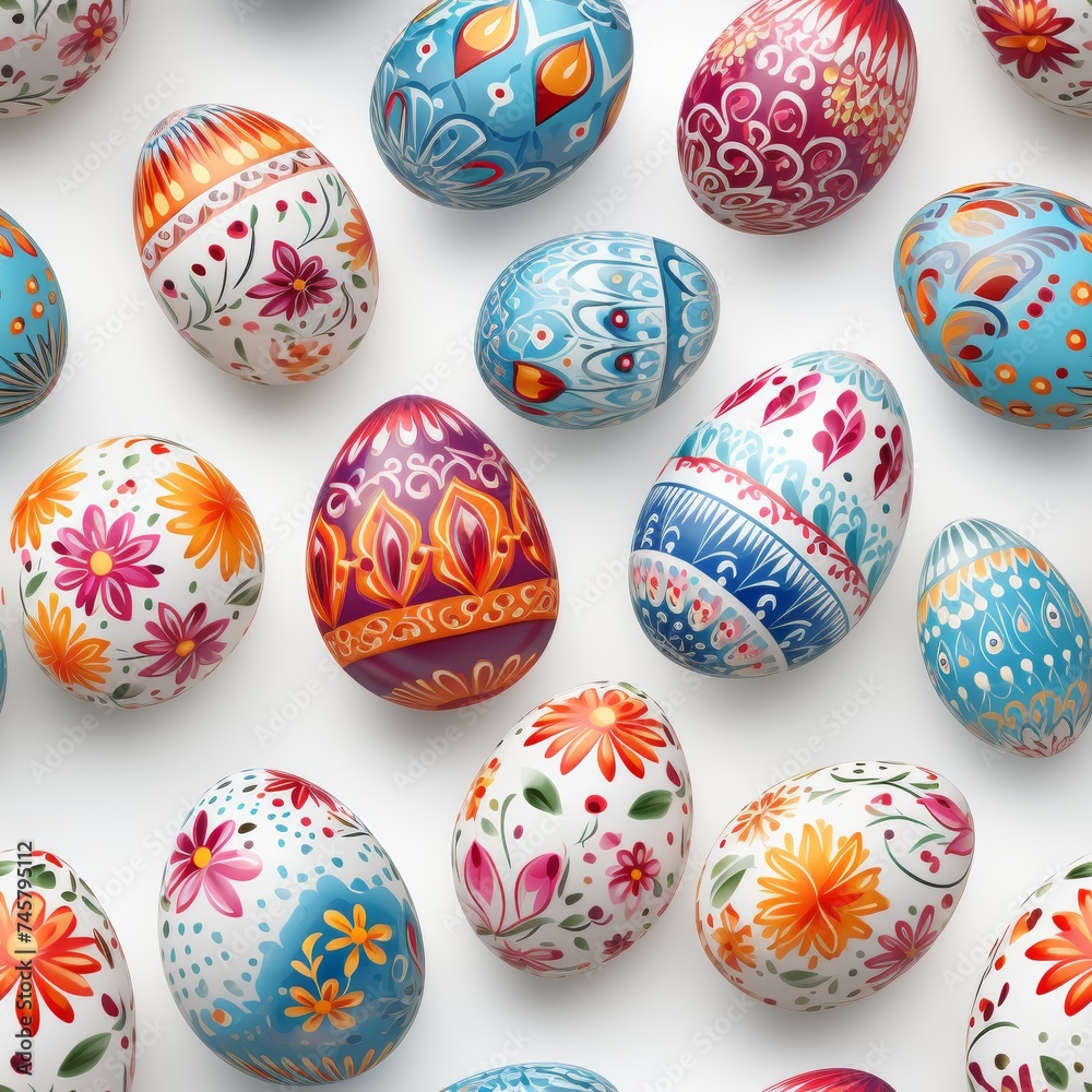 Pastel Parade: Seamless Easter Eggs Design