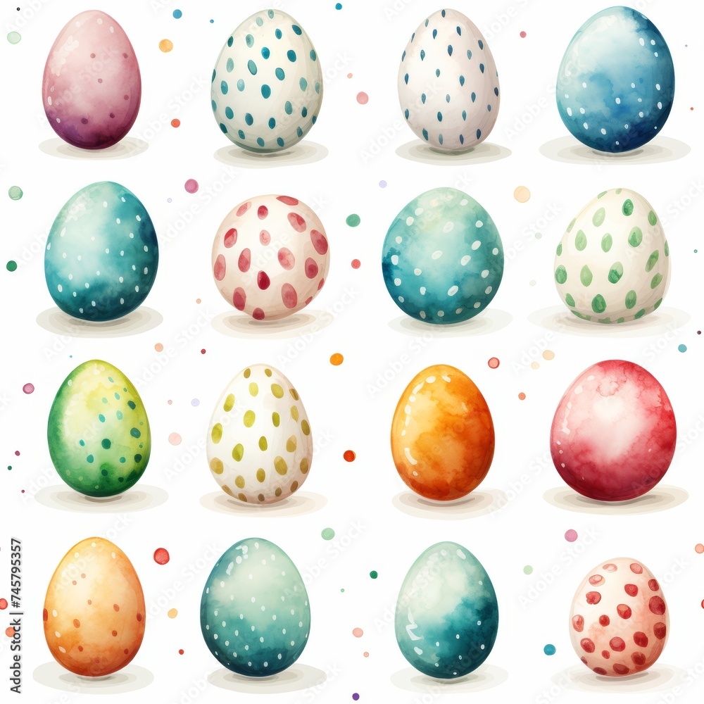 Springtime Eggscapade Seamless Pattern Springtime Eggscapade Seamless Pattern