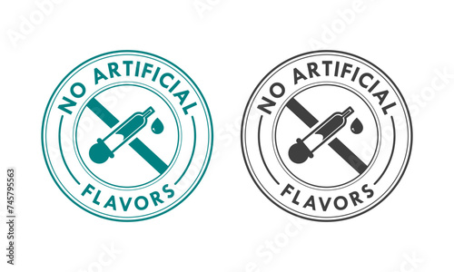 no artificial flavors badge template illustration photo