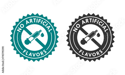 no artificial flavors badge template illustration