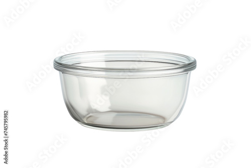 Glass food containers isolated on transparent background.