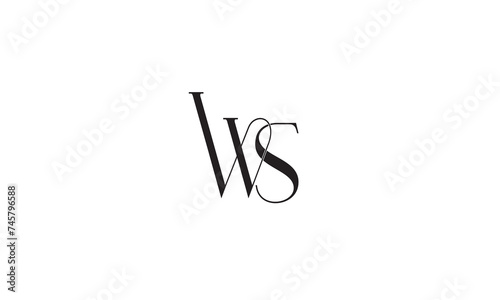 WS, SW, S, W Abstract Letters Logo Monogram