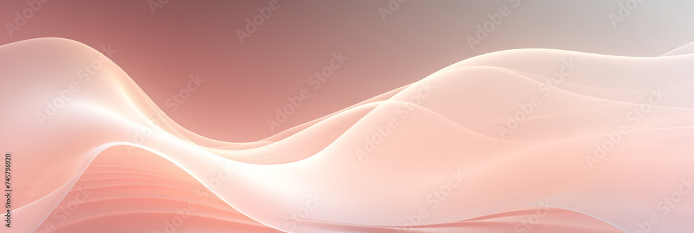 Fototapeta premium Abstract wave of peach fuzz color.