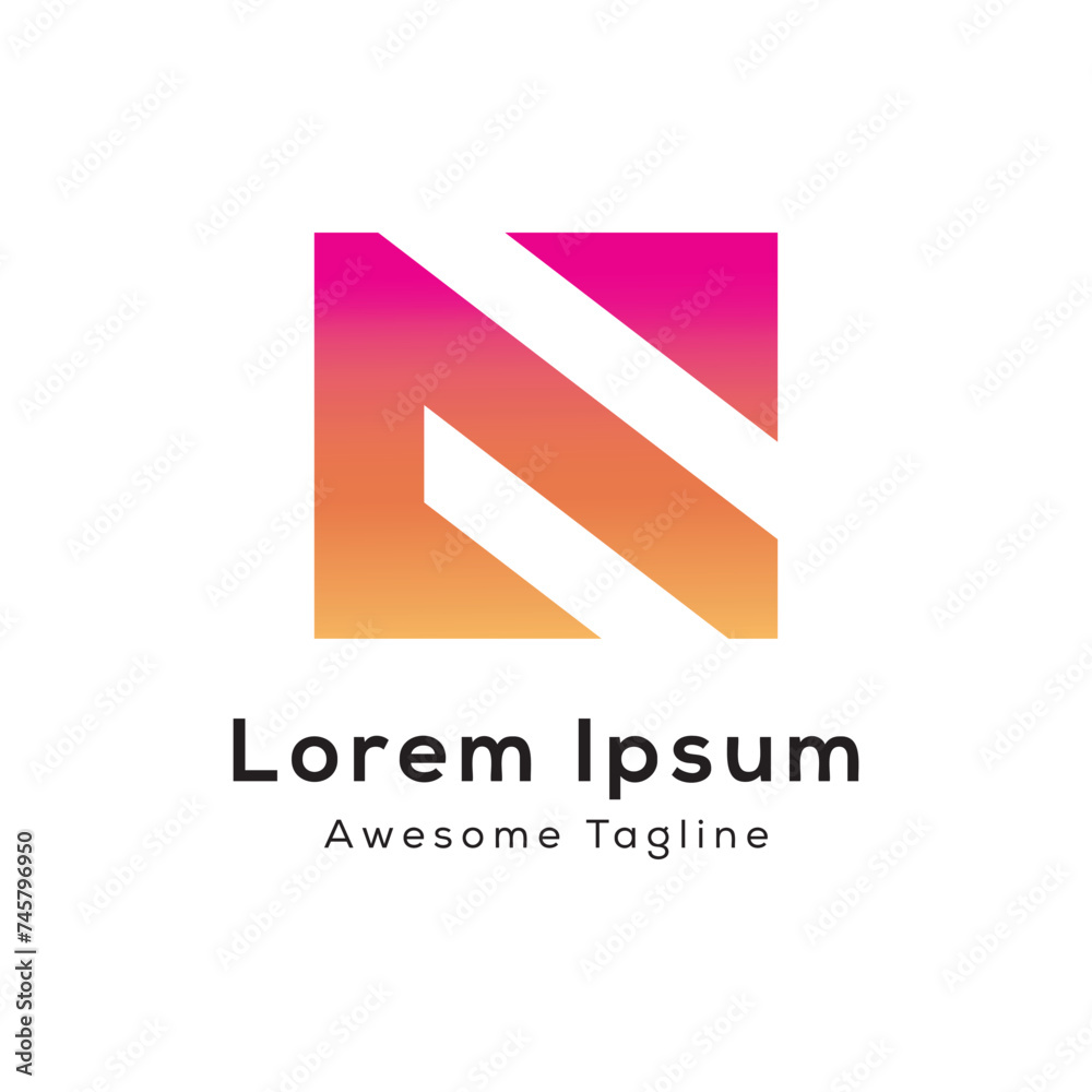 vector letter n creative logo icon vector letter n creative logo icon