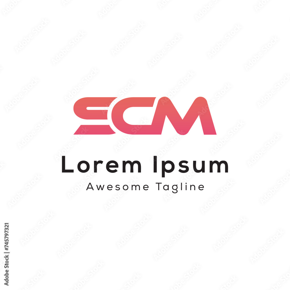 vector scm initial company logo vector scm initial company logo