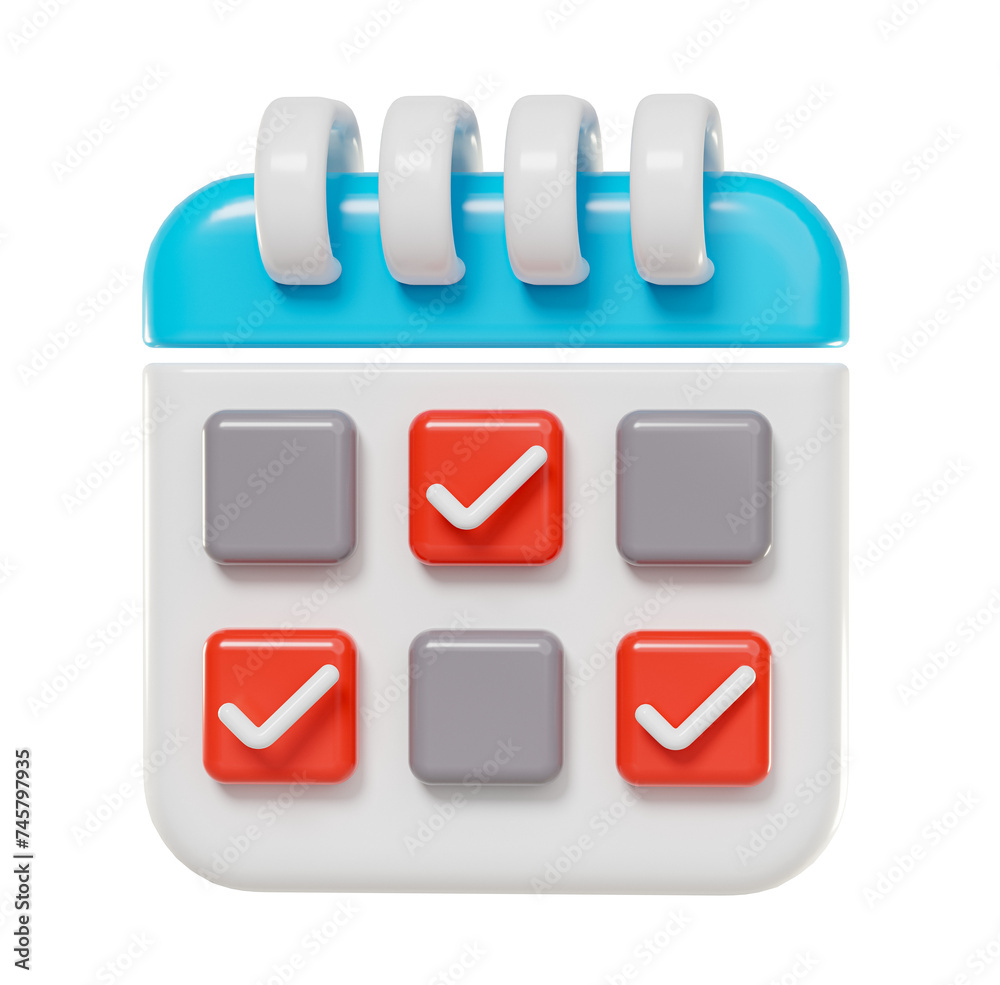 3d calendar isolated, simple icon, 3d rendering 3d calendar isolated, simple icon, 3d rendering