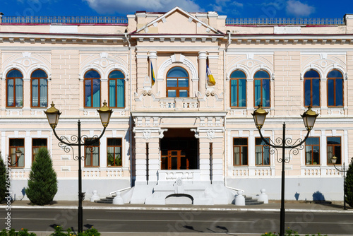 Facade of old ukranian administrative building established in 1823
