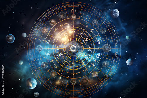Zodiac signs and astrology with constellations, concepts, predictions, horoscopes, beliefs