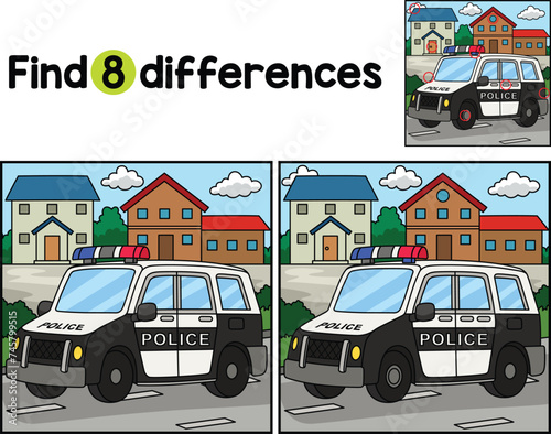 Police Car Find The Differences